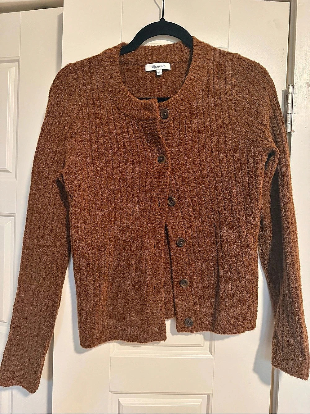 Madewell Brown Button-Front Cardigan